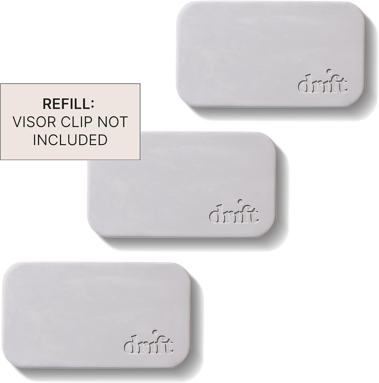 Drift Car Air Freshener - The Original Stone Air Freshener - Car Odor Eliminator - Long Lasting Scent - Metal Clip - Essential Oils - Clean Ingredients - Variety 3 Pack Refill - NO CLIP INCLUDED Variety/3 Pack Refill