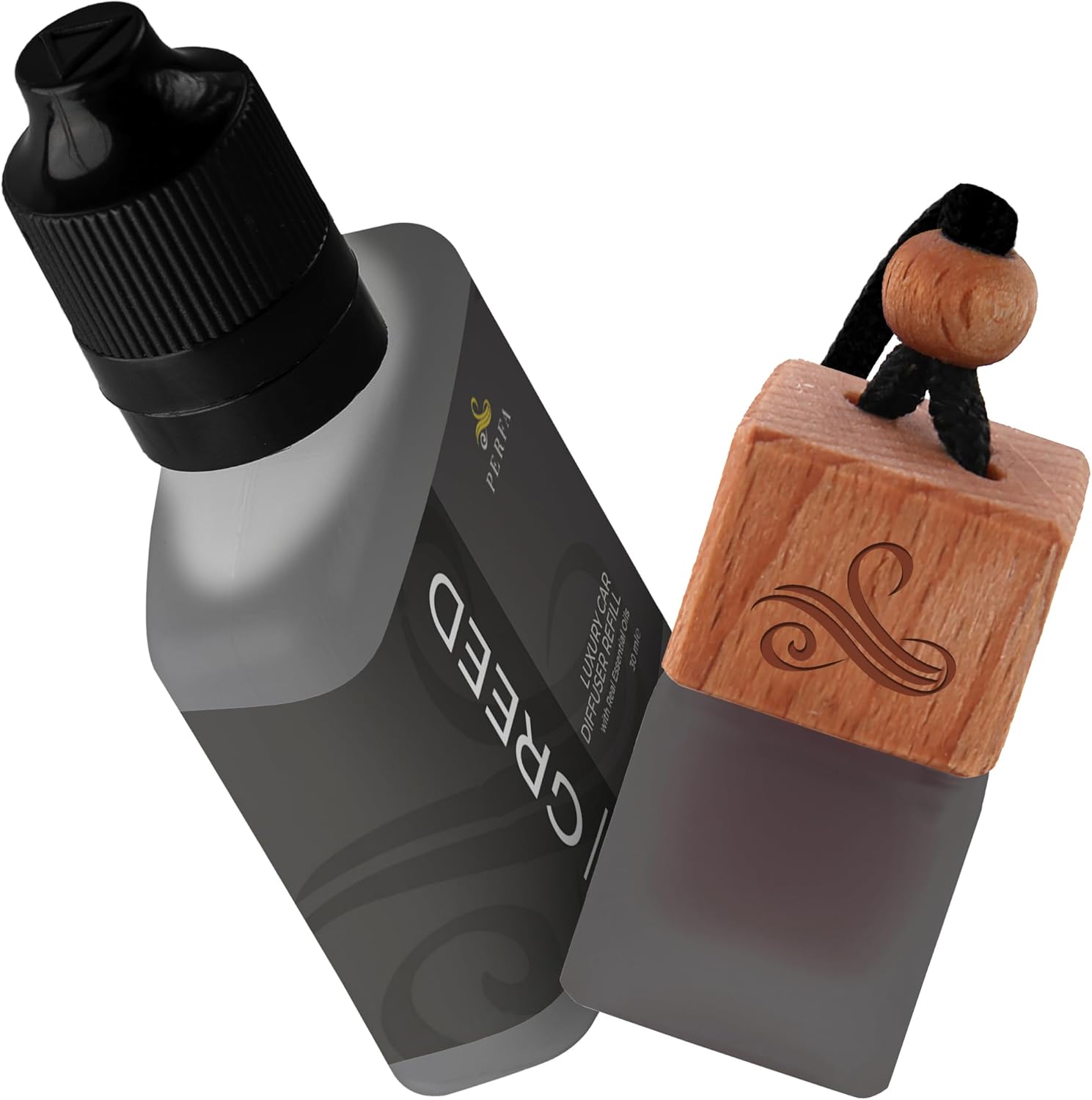 Greed Gift Set with Refill Bottle | Perfume Inspired Car Fragrances | Strong Car Freshener with Odour Eliminator Technology | Greed Automotive Freshener by Perfa Greed Gift Set 38ml